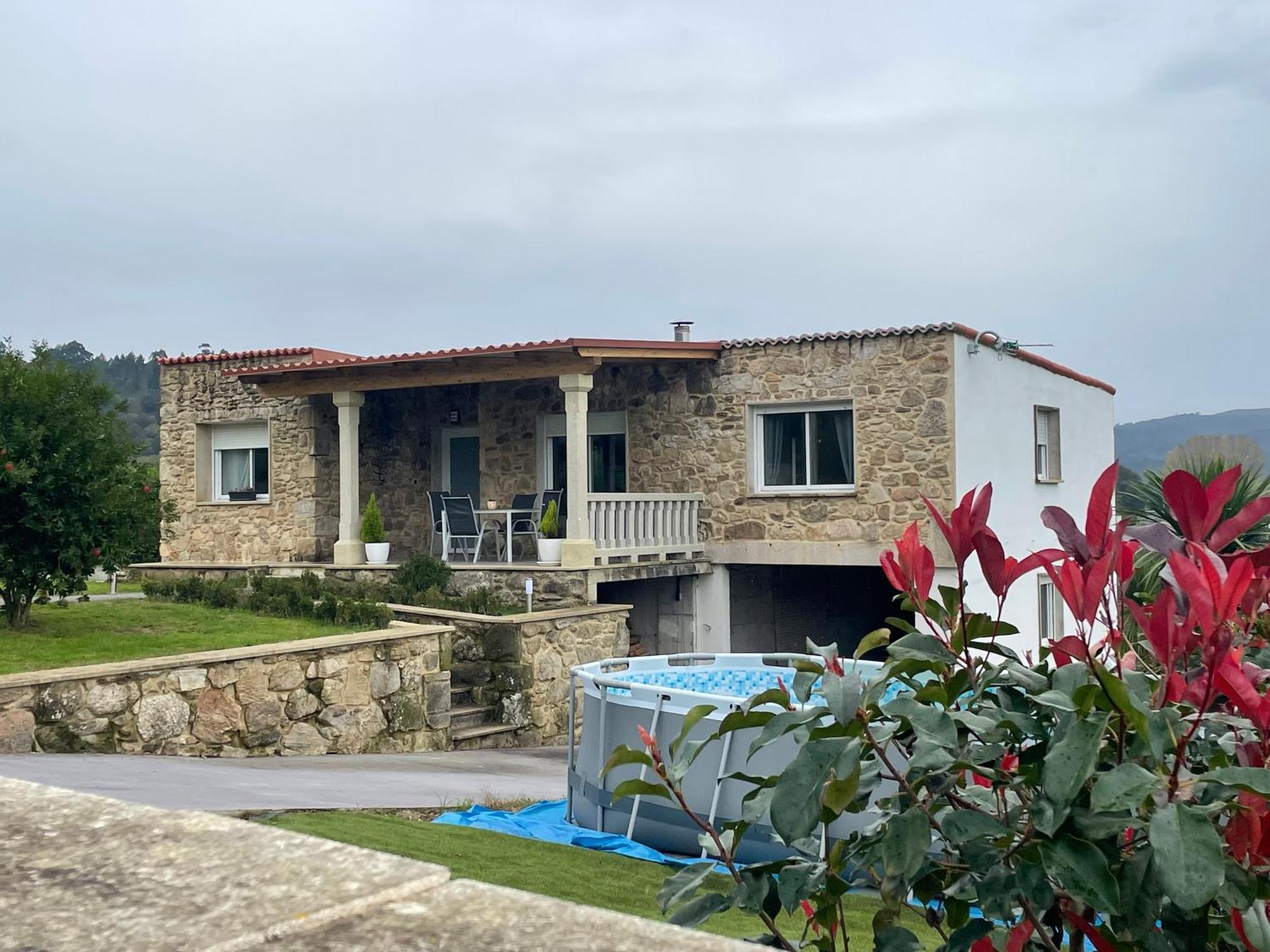 Casa Vanguardista En El Campo Cerca De Santiago Pontevedra Eksteriør billede